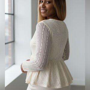 Elegant Cream Lace Blouse